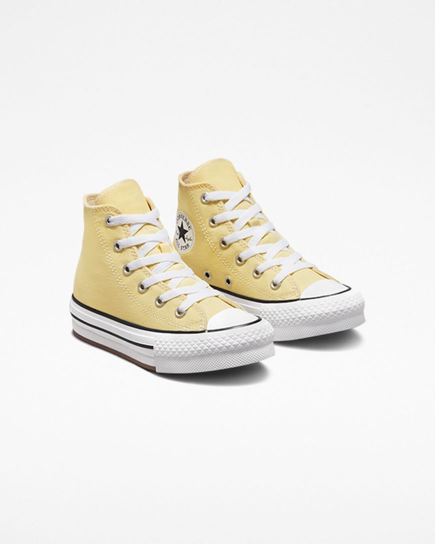 Chlapecké Boty Na Platformy Converse Chuck Taylor All Star Lift Vysoké Oranžové Bílé Černé | CZ WJEY04